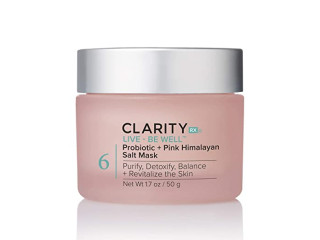 ClarityRx Live + Be Well Probiotic + Pink Himalayan Salt Face Mask, Natural Plant-Based Moisturizing