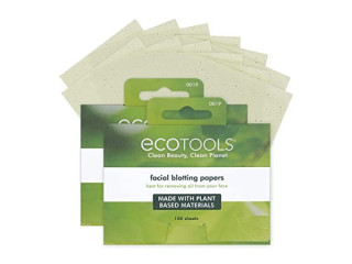 EcoTools Natural Oil Absorbing Facial Blotting Papers, Plant-Based Materials, Makeup Friendly, Removes