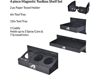 Aain Magnetic Toolbox Tray Set, Tool Box holder Accessories for Tool Organizer,Garage Storage, 2 Trays,