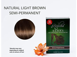 Reshma Beauty 30 Minute Henna Hair Color Infused with Goodness of Herbs (Light Brown, Pack Of 12)