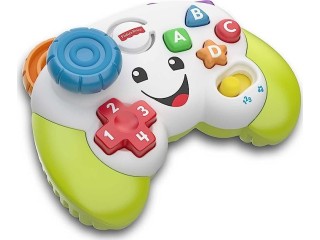 Fisher-Price Pretend Video Game Controller Baby Toy with Music Lights and Learning Songs