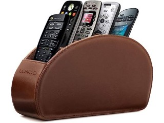 Londo Remote Control Holder with 5 Pockets - Store DVD, Blu-Ray, TV, Roku or Apple TV