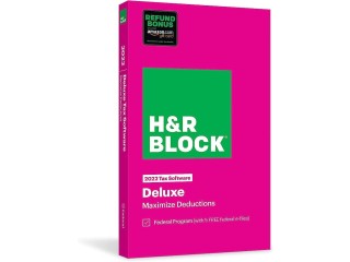 H&R Block Tax Software Deluxe 2022 with Refund Bonus Offe
