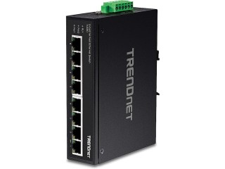 TRENDnet 8-Port Industrial Unmanaged Fast Ethernet DIN-Rail Switch
