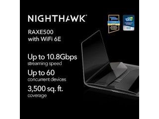 NETGEAR Nighthawk 12-Stream WiFi 6E Router (RAXE500) | AXE11000 Tri-Band Wireless