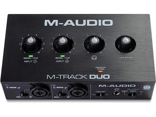M-Audio M-Track Duo USB Audio Interface for Recording
