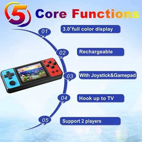 great-boy-handheld-game-console-for-kids-aldults-preloaded-270-classic-retro-games-with-30-color-display-and-gamepad-rechargeableblack-big-2