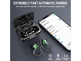 Roll over image to zoom in Wireless Earbud, Bluetooth 5.3 Headphones Sport Wireless Earphones in Ear Noise Cancelling Earbud with Dual Mic,
