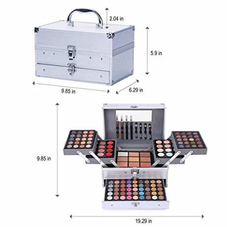 132-color-all-in-one-makeup-kitprofessional-makeup-casemakeup-set-for-teen-girlsmakeup-palettemulticolor-eyeshadow-kitsilver-big-0