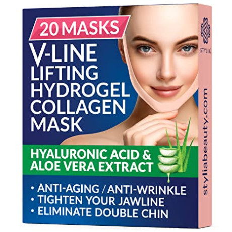 20-piece-v-line-shaping-face-masks-lifting-hydrogel-collagen-mask-with-aloe-vera-anti-aging-and-anti-wrinkle-band-double-chin-reducer-strap-big-4