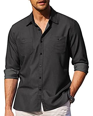 coofandy-mens-casual-dress-shirt-button-down-shirts-long-sleeve-denim-work-shirt-big-3