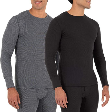 fruit-of-the-loom-mens-recycled-waffle-thermal-underwear-crew-top-1-and-2-packs-big-0