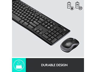 Logitech MK270 Wireless Keyboard And Mouse Combo For Windows, 2.4 GHz Wireless, Compact Mouse, 8 Multimedia And Shortcut Keys,