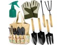 scuddles-garden-tools-set-8-piece-heavy-duty-gardening-kit-with-storage-organizer-small-0
