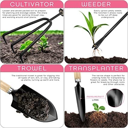 scuddles-garden-tools-set-8-piece-heavy-duty-gardening-kit-with-storage-organizer-big-1