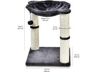 Amazon Basics Cat Tower with Hammock and Scratching Posts for Indoor Cats