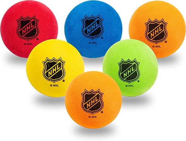franklin-sports-mini-indoor-floor-hockey-balls-for-kids-6-soft-foam-balls-assorted-colors-big-0