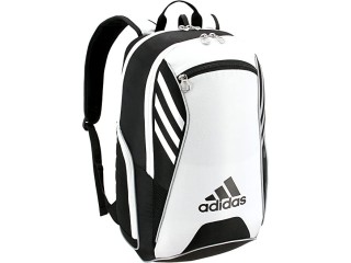 Adidas Tour Tennis Racquet Backpack, Black/White/Silver Metallic, One Size