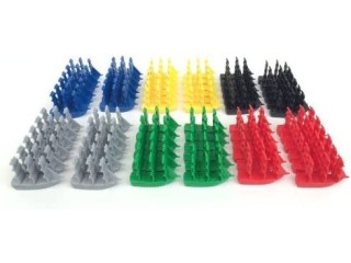 Napoleonic Miniature Navy Sailing Ships: Plastic Sailboat Figurines: Red, Blue, Yellow, Green, Black and Grey Toy Boats