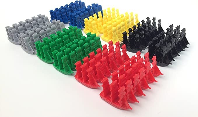 napoleonic-miniature-navy-sailing-ships-plastic-sailboat-figurines-red-blue-yellow-green-black-and-grey-toy-boats-big-2